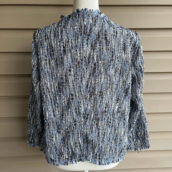 •Roz & Ali• Tweed Open Front Blazer - Size Large - Picture 6 of 9